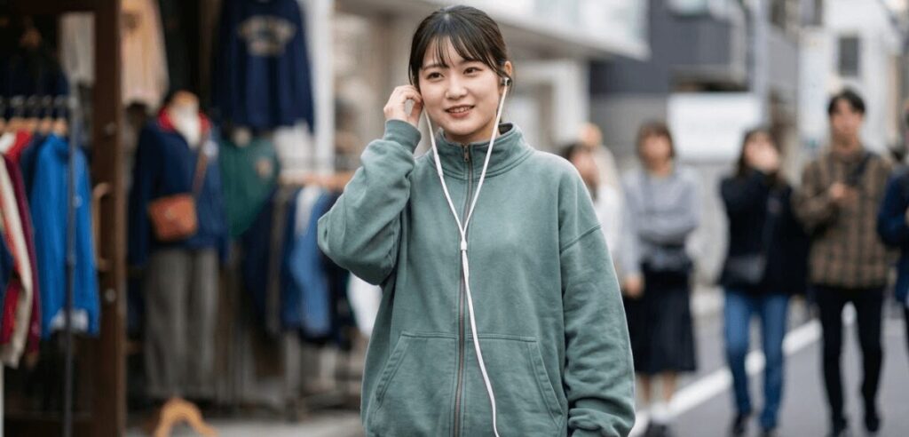 有線イヤホン　ファッション５