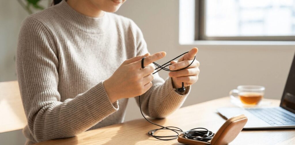 有線イヤホン　ファッション６